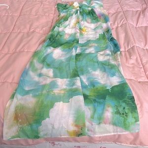 Bebe gorgeous tie-dye chiffon maxi ombré dress size 4